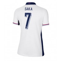 England Bukayo Saka #7 Replica Home Shirt Ladies Euro 2024 Short Sleeve
